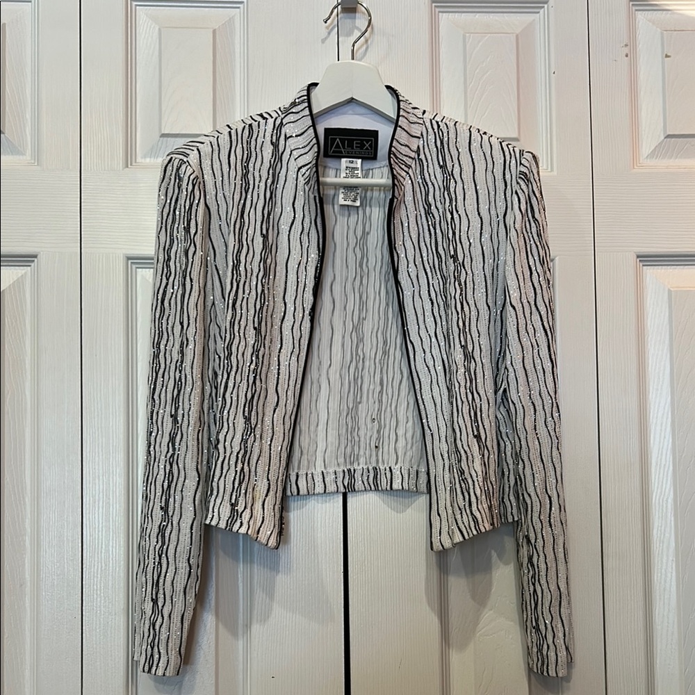 Vintage Alex Evenings Black & White Jacket